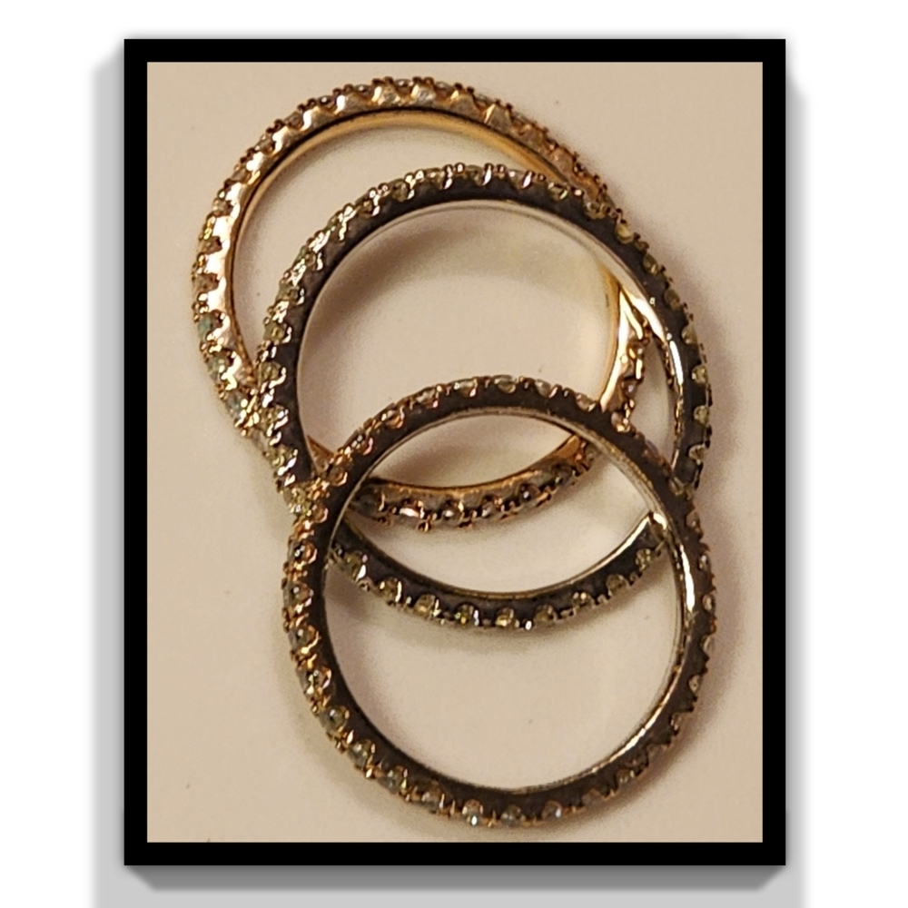 Crystal Rhinestone Ring Stack - image 7